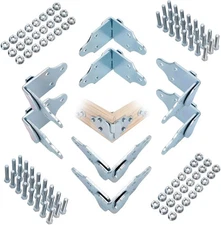 8 Sets Trailer Stake Sides Brackets, Corner Brackets with Screws for Wood