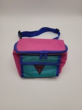 Super Pouch Vintage 90s Fanny Pack Pink Green Blue Adjustable Strap
