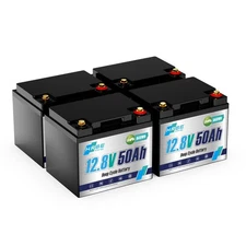 1/2/3/4 Pack 12V 50Ah LiFePO4 Lithium Battery Deep Cycle for Trolling Motor Lot