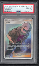 PSA 10 Nanu 179/181 Full Art Trainer Team Up Pokemon 2019 GEM MINT on eBay