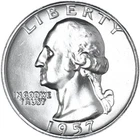 ⭐️ 1957 D Washington Quarter 90% Silver GEM BU ⭐️ Beauty US Coin from OBW Roll