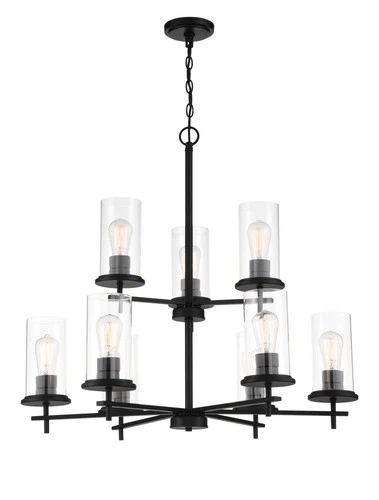 Minka Lavery 4099 Haisley 9 Light 32"W Vantage Candle Chandelier - Nickel - Picture 3 of 3