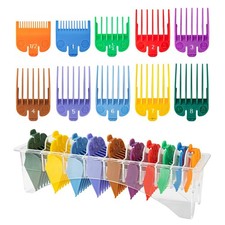 Clipper Guards Set for Most Wahl Clippers with Holder, 10Pcs, Color-Coded