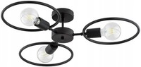 Deckenlampe Esszimmer 3-Flammig Schwarz E27 B:60 Cm Deckenleuchte Wohnzimmer