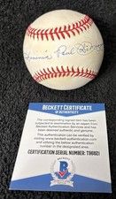 DOM DIMAGGIO Full Name  Signed Autograph VINTAGE OAL BASEBALL Beckett COA