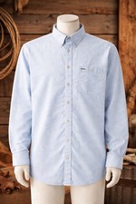 Wrangler Classic XL Light Blue Western Button Down Cotton Shirt