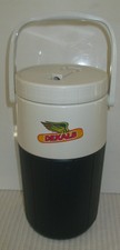 VINTAGE DEKALB, IL, CORN SEED COLEMAN WATER JUG COOLER #5590 1/2 GAL MADE IN USA
