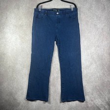 Betabrand Yoga Dress Pants Womens Size XL/PS Blue Denim Pull On Stretch Bootcut