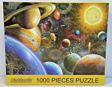 Nattork Jigsaw Puzzle 1,000-Piece "Solar System" Complete T10