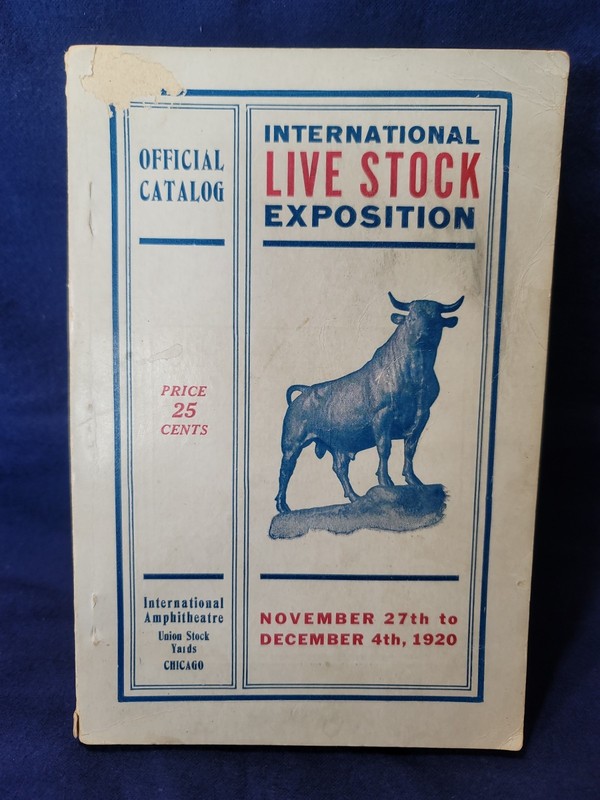 1920 International Livestock Exposition Catalog Book Chicago Union Stock Yards
