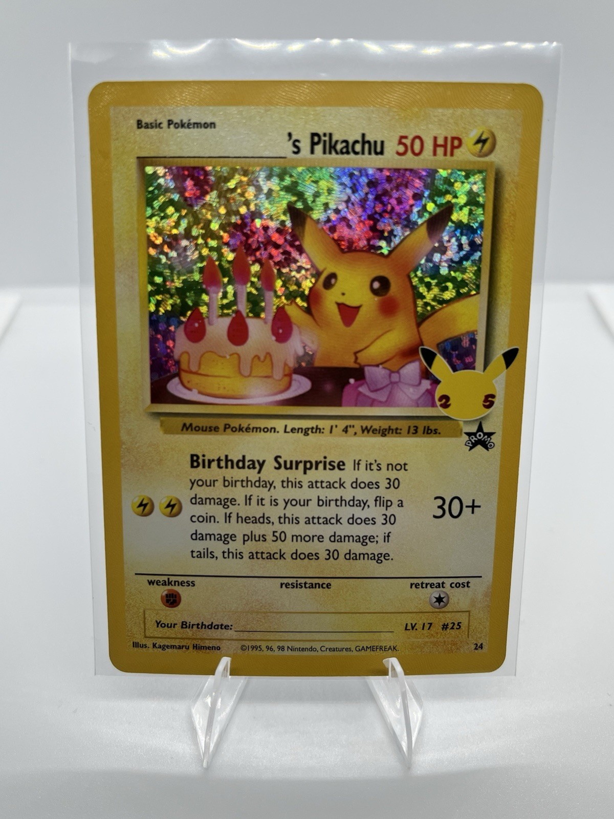 Birthday Pikachu 2021 Celebrations: Classic Collection #24 Holo