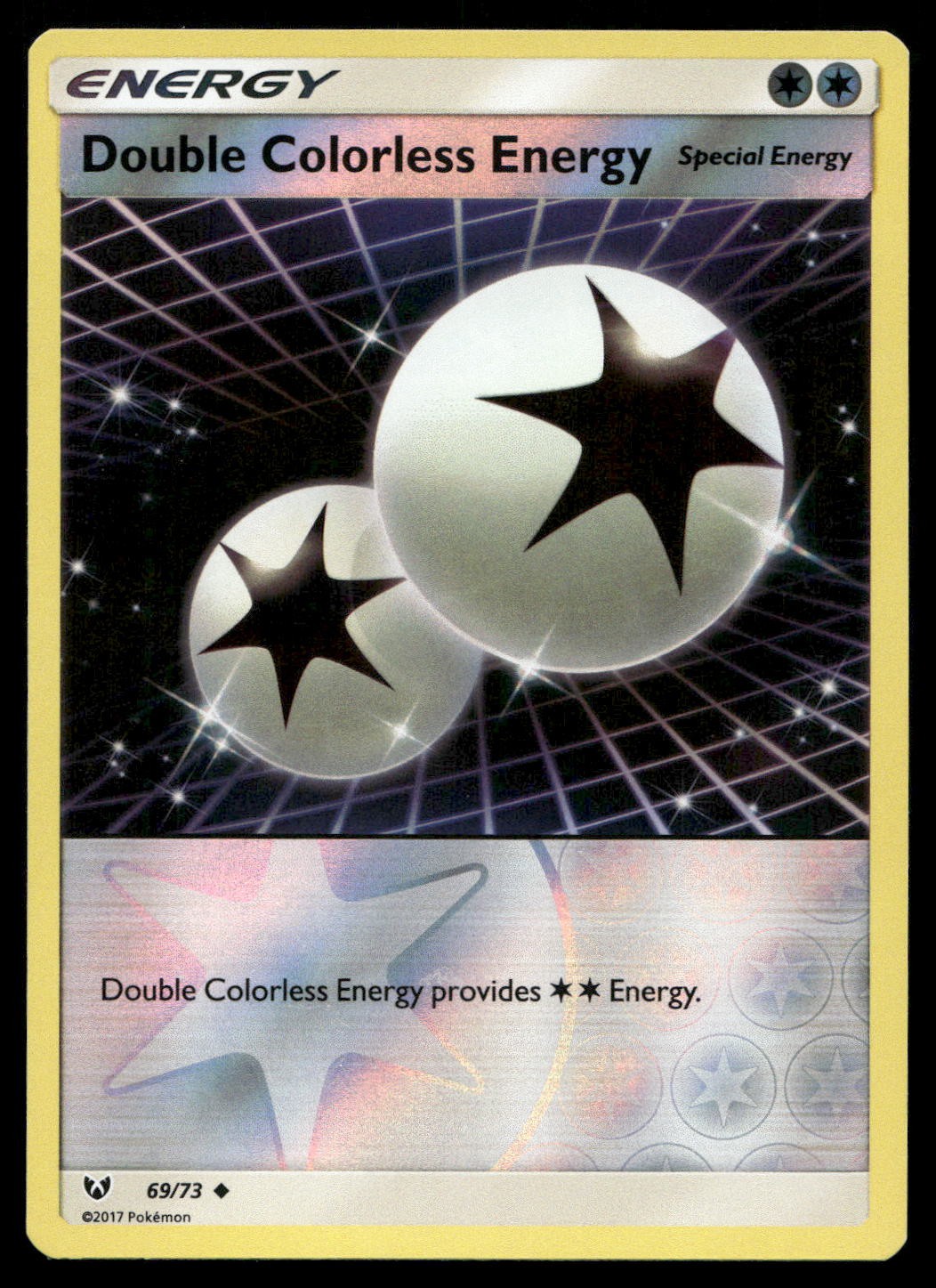 Double Colorless Energy 69/73 UC Shining Legends Pokemon Reverse Holo NM