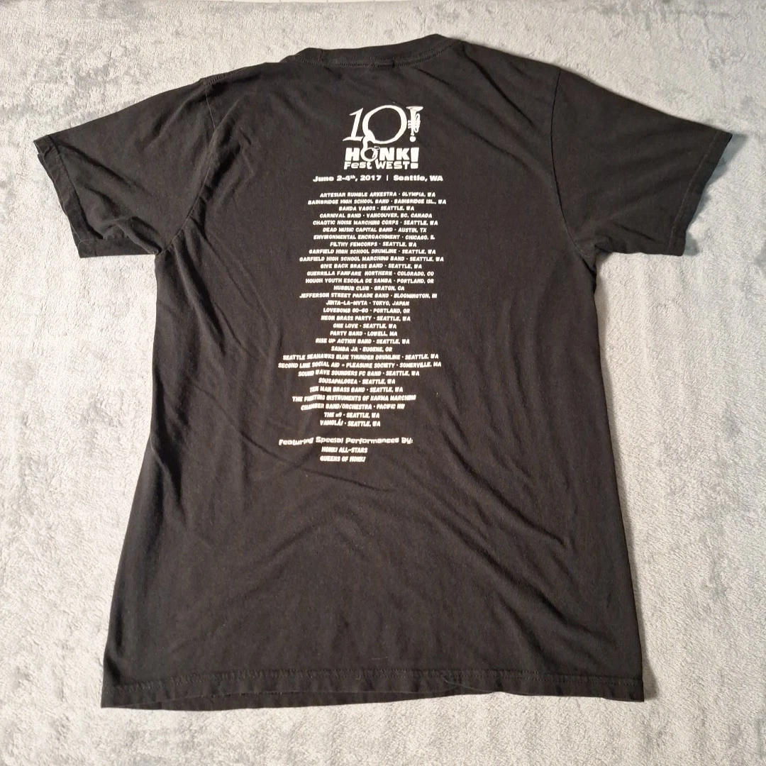 10 Honk Fest West 2017 T-Shirt Size Small Black Seattle Short Sleeve - product detail image 5