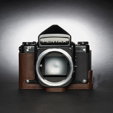 Pentax 6X7 67 TTL Handmade Genuine Real Leather Half Camera Case Cover Bag