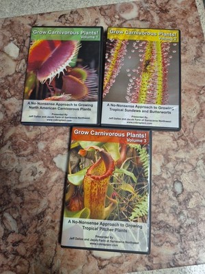Grow Carnivorous Plants! Volumes 1 2 & 3, DVD Lot, OOP Jeff Dallas Jacob H35