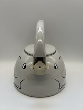 Vintage 1980’s Kamenstein Elephant Enamel Whistling Tea Kettle w/Bird Lid