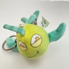 SPLASH Fish Plush Keychain Green Ocean Animal Backpack Clip-on Key Holder 3.5”