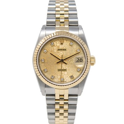 Rolex Datejust 31 Steel & Gold 68273 Champagne Jubilee Diamond, Jubilee - Pre...