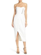Misha Pasquale Convertible Midi Dress Milk White Size Small