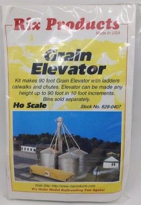 Rix Products 628-0407 HO 4 Silo 90' Grain Elevator Building Kit
