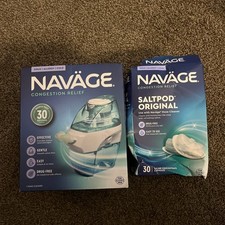 Navage Starter Bundle Nasal Irrigation System - W/ 30 Salt Pods New