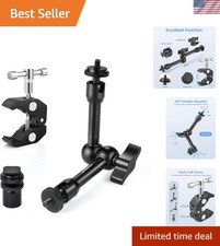 Versatile 9" Adjustable Magic Arm with 360 Ball Heads Super Clamp for Cameras