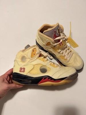 Nike Air Jordan 5 Off white sz 7.5 US supreme tiffany bart chunky dunky