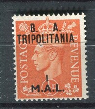 BRITISH TRIPOLITANIA; 1951 early GVI 'B A' Surcharged MINT MNH Unmounted 1l.