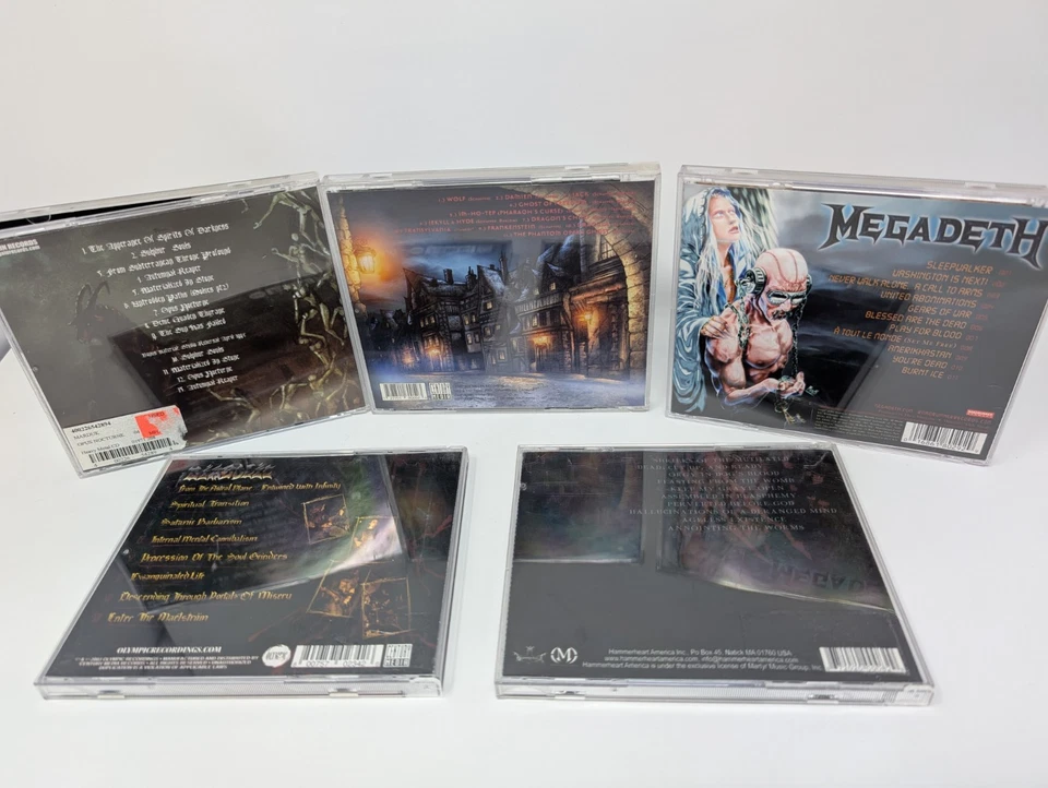 Death Metal Lot of 5 CDs Marduk, Ravenous, Diabolic, Iced Earth, Megadeth  - Image 2 of 4