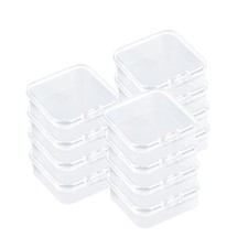 12 Pack Small Clear Plastic Storage Containers with Lid for Small Items