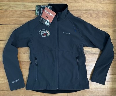 Simms Women Challenger Windbloc Polartec Jacket Raven Small New Tags Alaska Logo