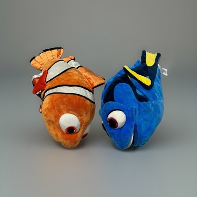Disney Store Large Nemo Finding Dory Plush Soft Toy Fish Stuffy Collectible Set