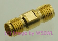 SMA Female to SMA Female Coax Connector Adapter Gold by W5SWL