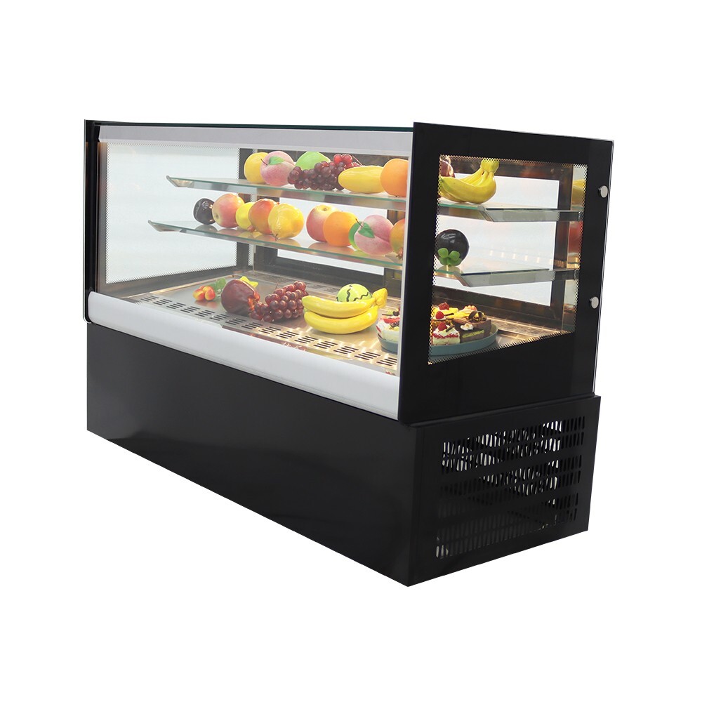 1.2m Desktop Right Angle Cake Display Cabinet Rear Sliding
