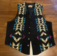 Vintage 70s 80s Pendleton Wool Aztec Native Vest 42 EUC RARE