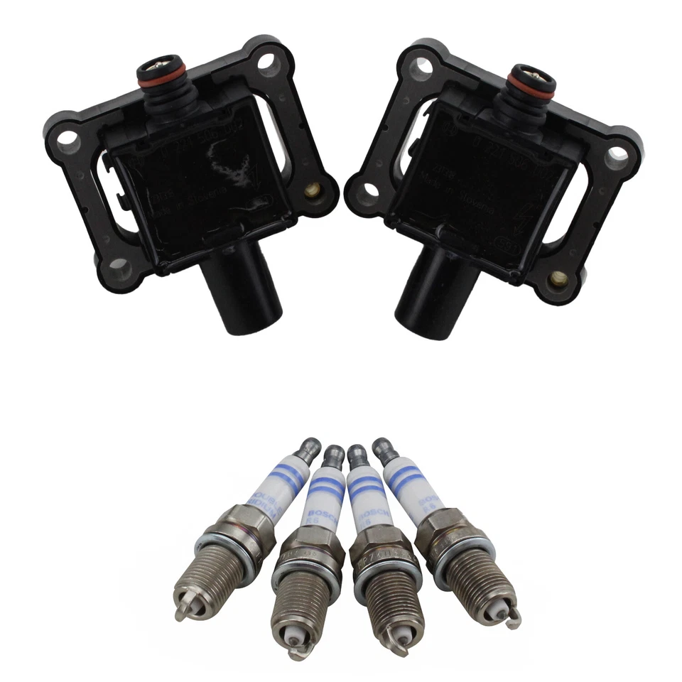Bosch 2 Bobinas de Encendido 4 OE Cable Fino Doble Iridio Kit de Bujía para RAV4 L4 Foto 3 de 3