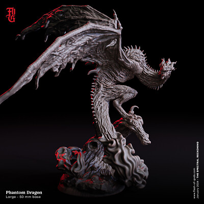 Phantom Dragon (Large - 50 mm) by Flesh of Gods | D&D | DnD | Print on Demand