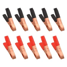 Alligator Clips Electrical Test Clamps for Charging and Testing Batteries - C...