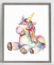 Unicorn Wall Art Print, Colorful Unicorn Art Print, Kids Room, Wall Art Decor 7