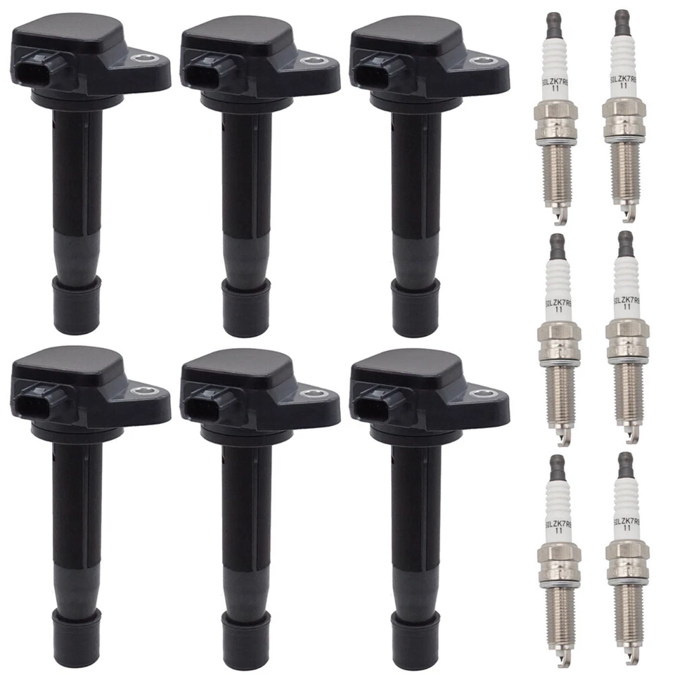 6 件点火线圈 + 6 个火花塞适用于本田 Ridgeline Pilot 3.5L 30520-R70-A01 — 第 2/4 张图片