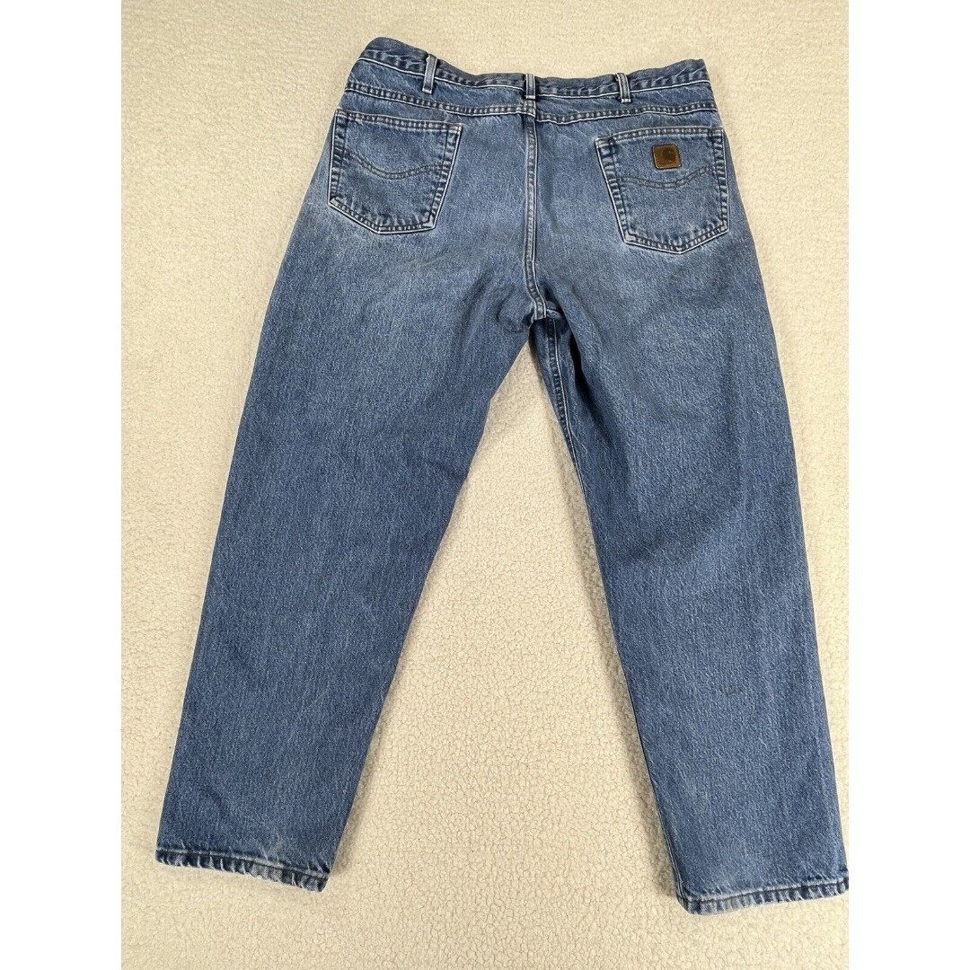 Carhartt B17-DST Relaxed Fit Men’s Sz 40 Blue 100% Cotton Denim Jeans thumbnail 6