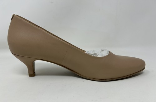 Trotters Kiera Nude Leather Lined Slip On Pumps 2” Kitten Heel Size 7.5 N New - Picture 6 of 10