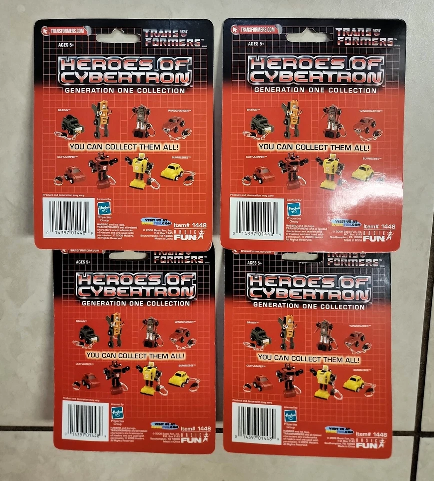 TRANSFORMERS G1 HEROES OF CYBERTRON KEYCHAIN SET VERY RARE AUTOBOT HOC BUMBLEBEE - Image 2 of 2