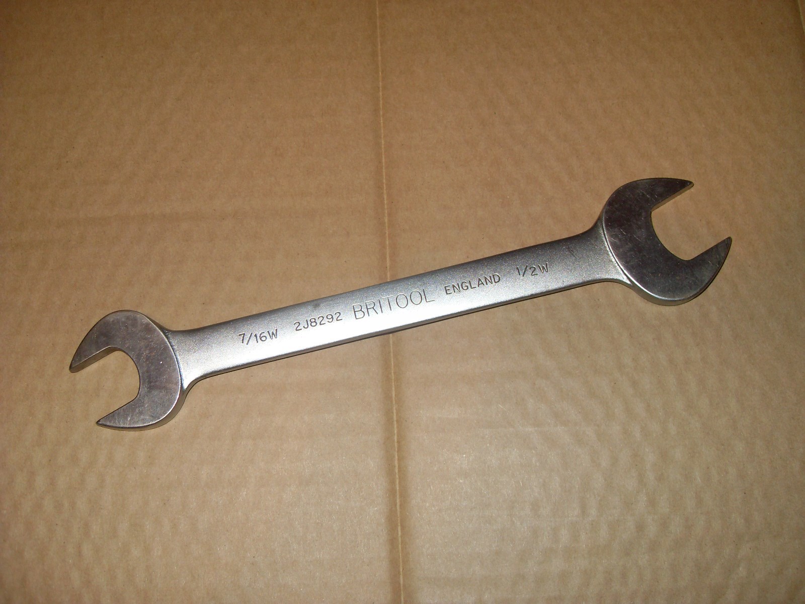 Britool 2J8292 1/2" & 7/16" Whit. Open Ended Spanner England As