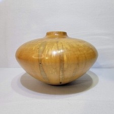 Vase Hand turned Spalted Ambrosia Maple WNC Signed Dated and Numbered by Artist