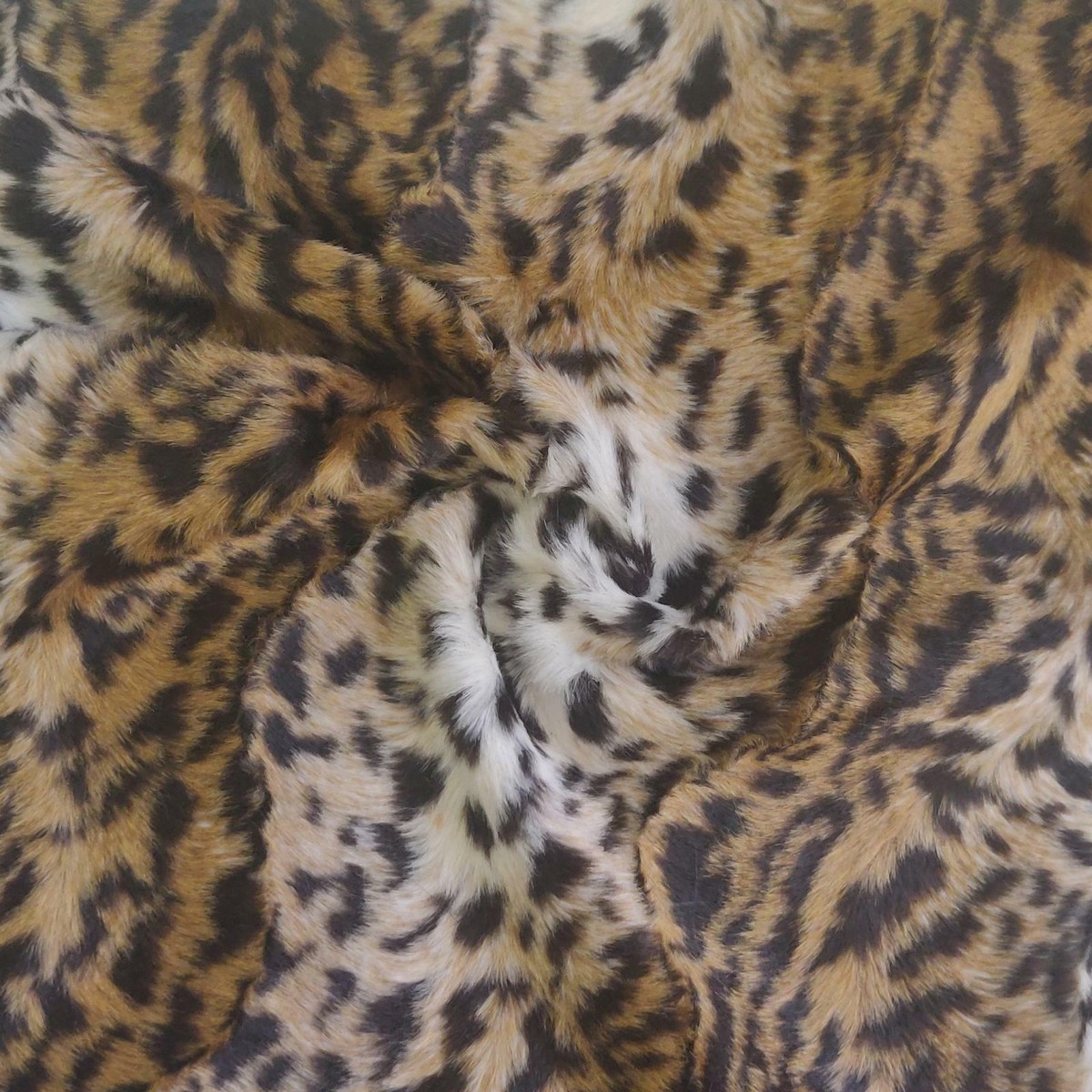 Super Luxury Faux Fur Fabric Material GOLDEN LYNX