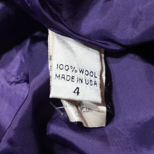Bebe Skirt Suit Set Womens 4/2 Purple Wool Office Siren Formal Career Y2K USA - Picture 8 of 24