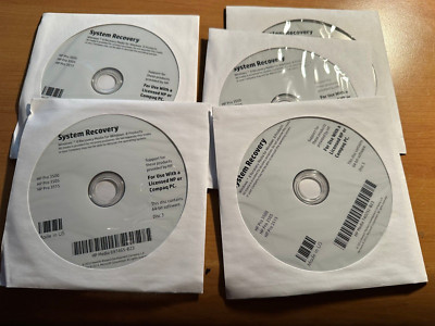 System Recovery Set Of 5 Discs (64-Bit) For HP Pro 3500 / 3505 / 3515 Window 8