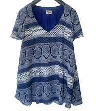 Show Me Your Mumu Size M Kylie Mini Dress Top Flutter Short Sleeve Bandana Print