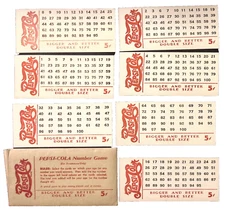 Rare Vintage 1940's Pepsi Cola Number Game Advertising with Envelope